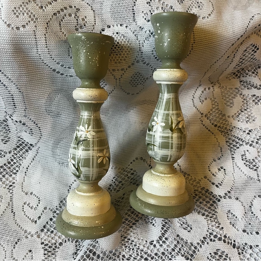 Handpainted Candle Stick Holders